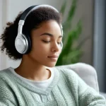 음악테라피사 교육 과정 - **Prompt:** A serene and contemplative scene of a young adult, with a gentle, peaceful expression on...